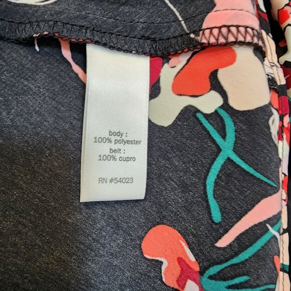 Derek Lam 10 Crosby Athleta Floral Sleeveless Dress Women’s Large Black Red EUC - Picture 3 of 10